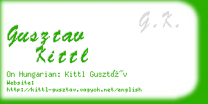 gusztav kittl business card